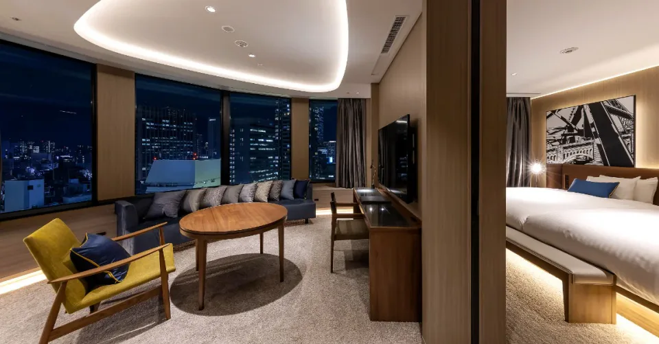 Hotel Intergate Osaka Umeda suite in the Umeda transport and shopping district