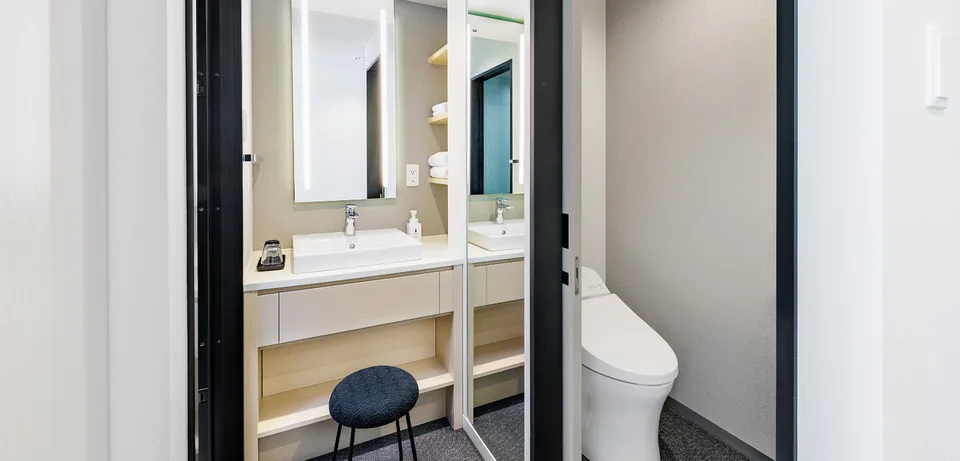 Hotel Hankyu RESPIRE OSAKA Standard Twin 독립 세면공간과 욕실