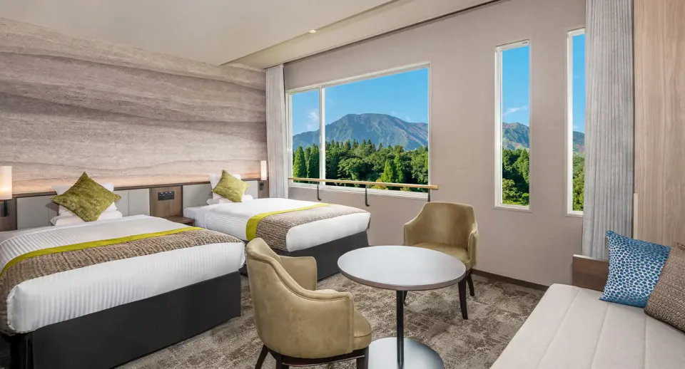 Superior guest room at KAMENOI HOTEL ASO for travelers extending a Fukuoka-to-Aso trip overnight