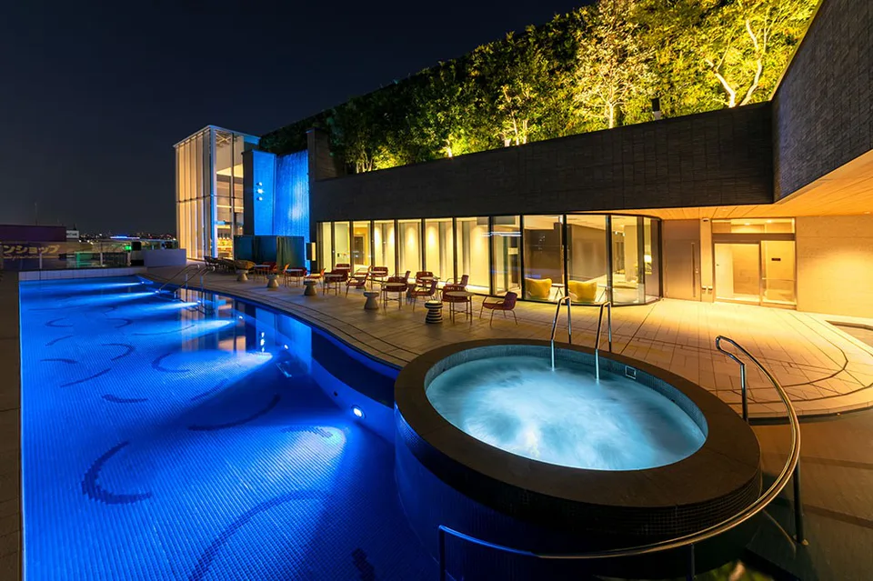 Vue réelle de l'hôtel Miyako Hakata, hébergement avec grand bain à Fukuoka