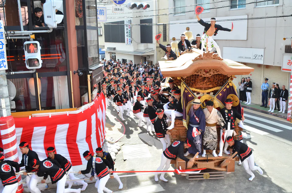Yagi district Omachi danjiri at the Kishiwada October festival, official Kishiwada City 2025 photo