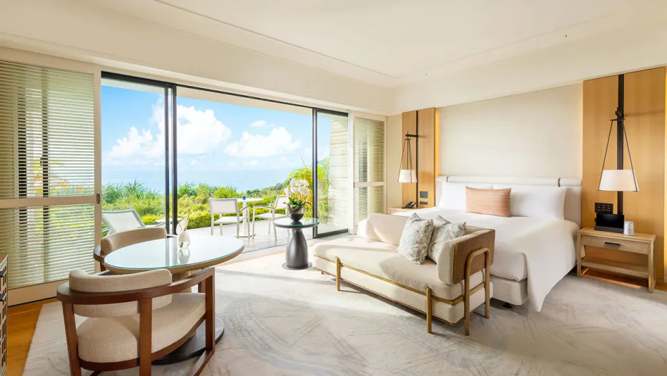 Halekulani Okinawa Deluxe Ocean View room in the Sunset Wing