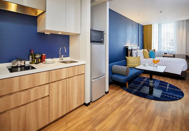 Citadines Namba Osaka room and kitchen for a longer Osaka stay