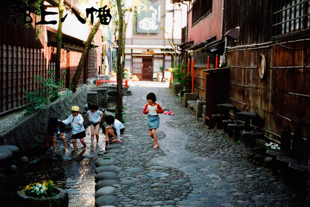 Yanaka Mizu-no-Komichi stone water lane in Gujo Hachiman