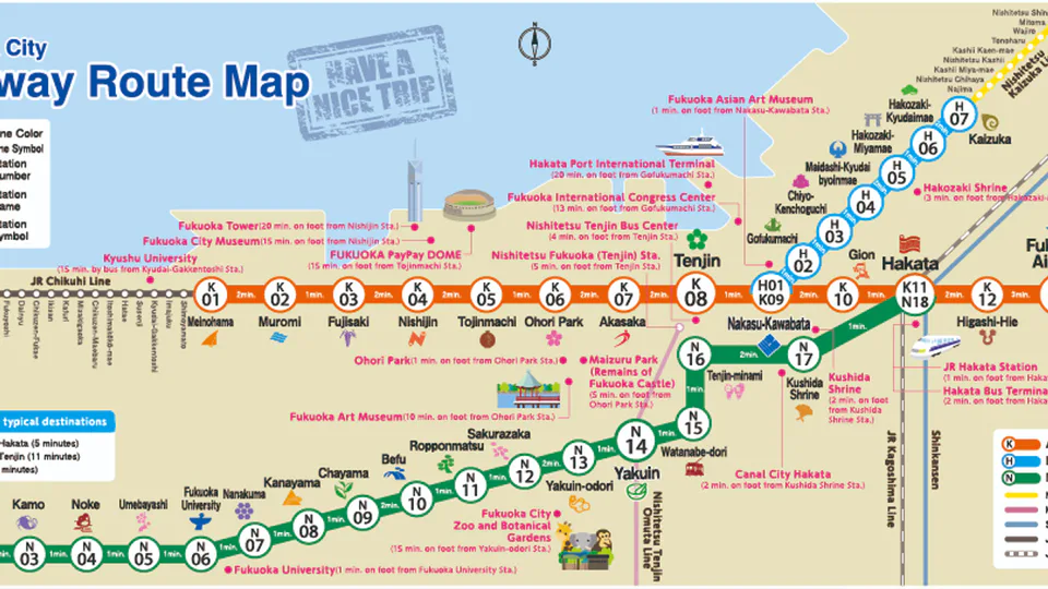 Pass ฟุกุโอกะใบไหนคุ้ม|Subway, Nishitetsu, JR และบัตร IC เลือกตามเส้นทาง