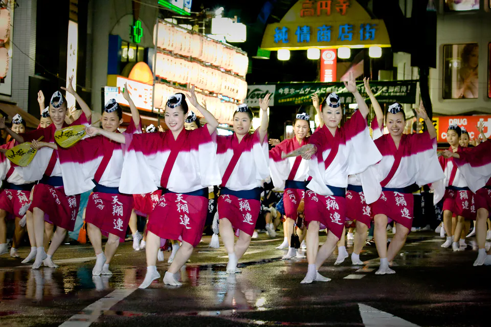 Koenji Awa Odori daytime stage and street festival decision