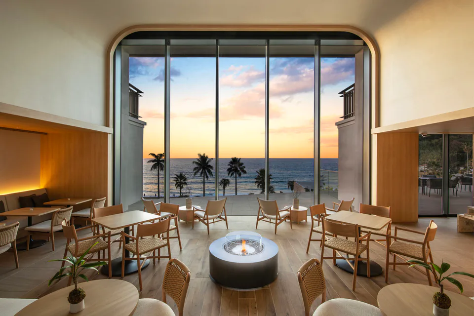 Lounge avec vue mer du Seven x Seven Itoshima