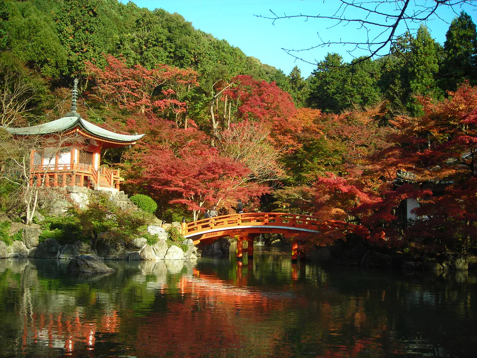 Daigoji autumn garden as a late Kyoto foliage option