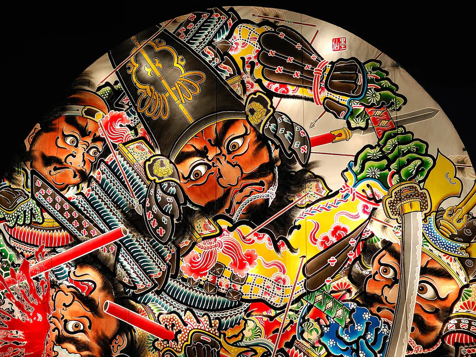 Hirosaki Neputa Festival fan-shaped float