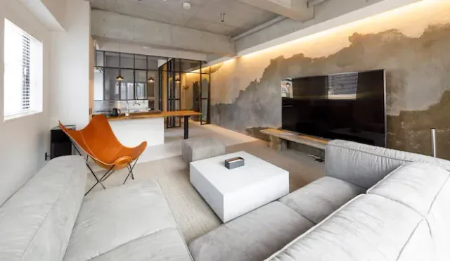 Hotel Mei Fukuoka Tenjin distinctive guest room with bed and contemporary interior
