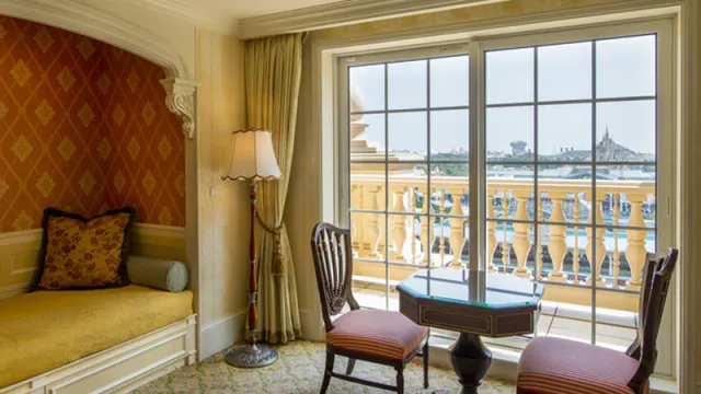 Tokyo Disneyland Hotel guest room available through Tokyo Disney Vacation Packages