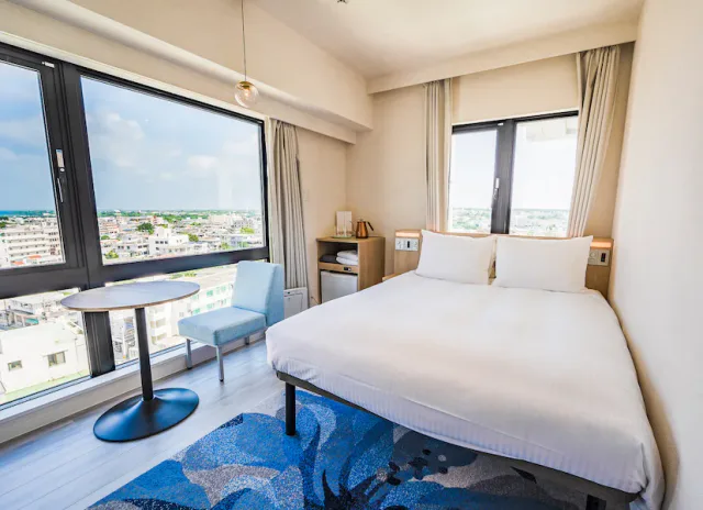 Tabino Hotel lit Miyakojima guest room for a four-day island activity itinerary