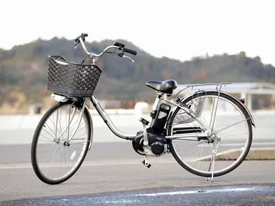 Naoshima rental bicycle for cycling between Miyanoura and Honmura