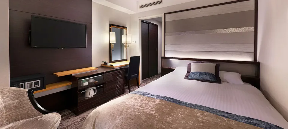 Hotel Granvia Okayama guest room directly connected to Okayama Station