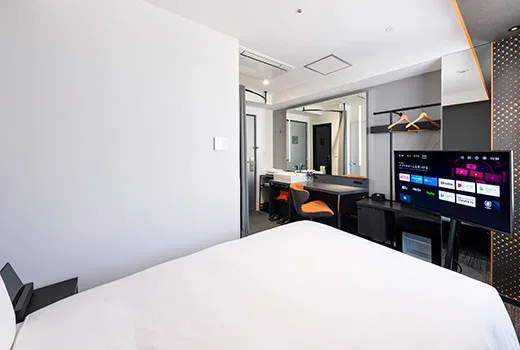 sequence SUIDOBASHI compact double room with a work area for a solo Tokyo stay