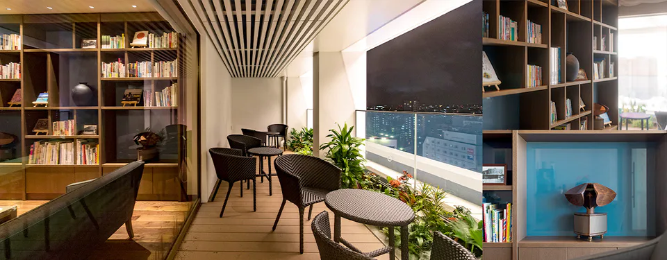JR Kyushu Hotel Blossom Naha 13th-floor Library Lounge