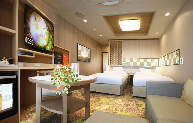 MOL Sunflower Osaka to Beppu ferry suite cabin