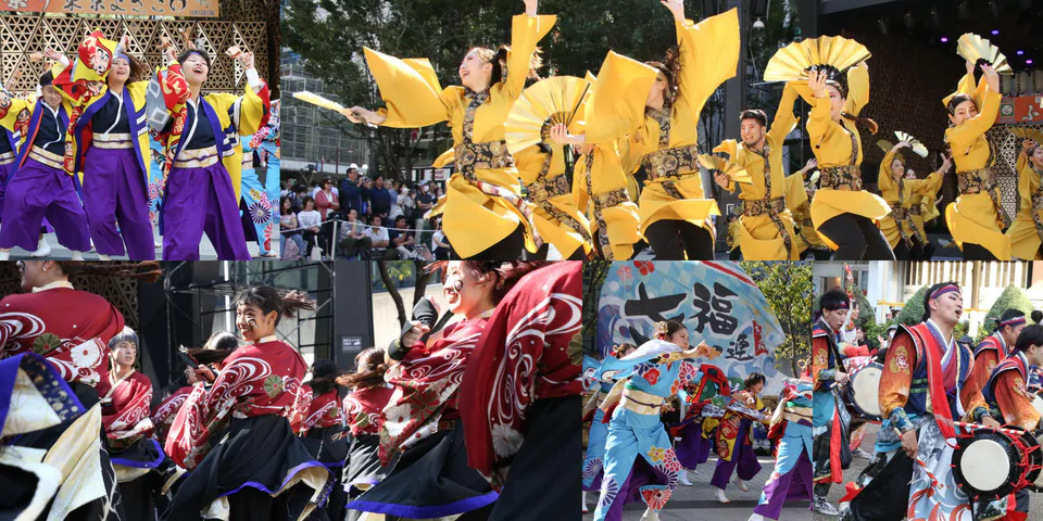 Tokyo Yosakoi dancers in an official festival image, useful for comparing procession-style and stage performances