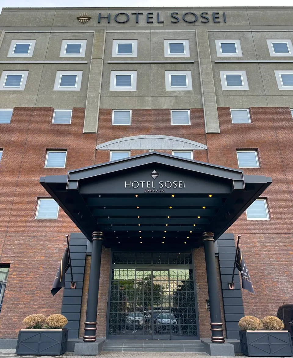 Hotel Sosei Sapporo exterior for comparing vehicle-height limits and first-come parking in a self-drive stay