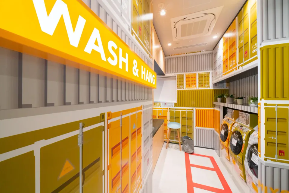 Wash and Hang self-service laundry at lyf Tenjin Fukuoka