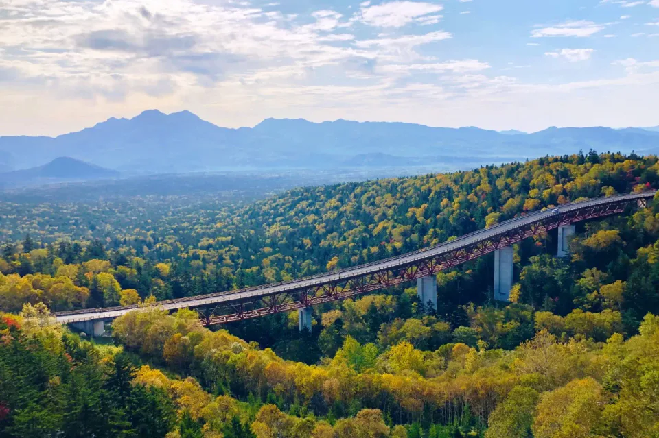Mikuni Pass scenic driving route crossing Hokkaido's mountain wilderness