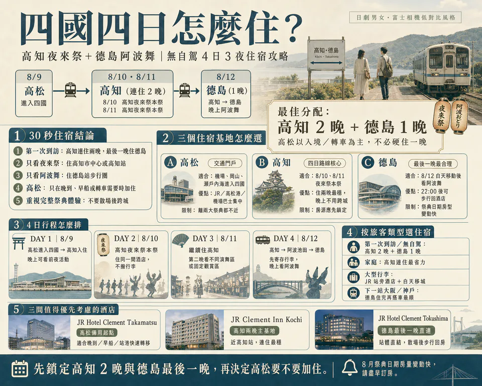 四國四日無自駕祭典行程 2026回顧|高松、高知、德島怎麼串