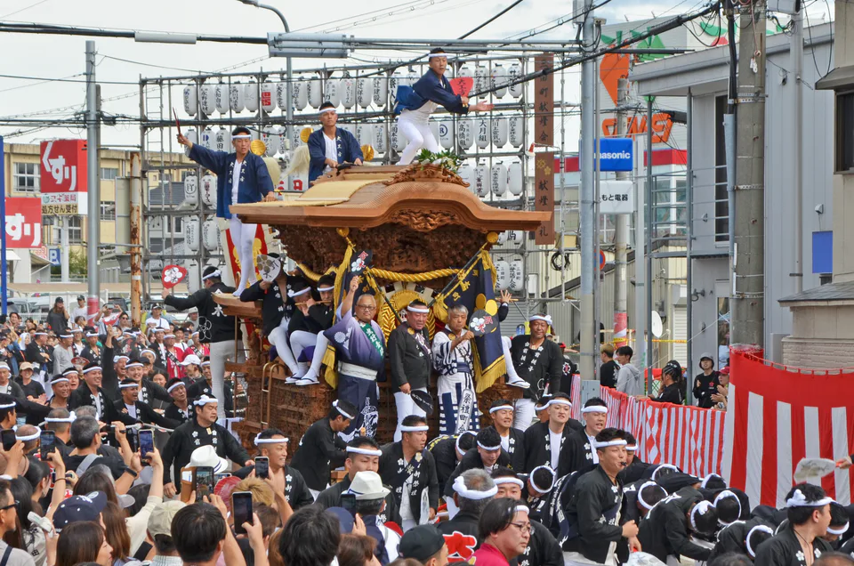Imaki-cho danjiri in the Yamanao district at the Kishiwada October festival, official Kishiwada City 2025 photo