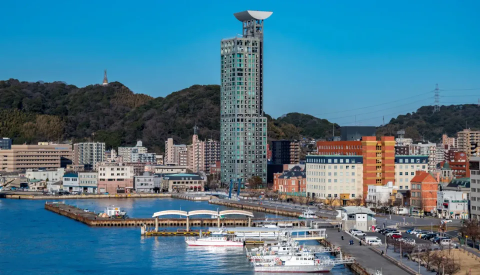 모지코 레트로 전망대에서 본 간몬 해협과 모지코 야경