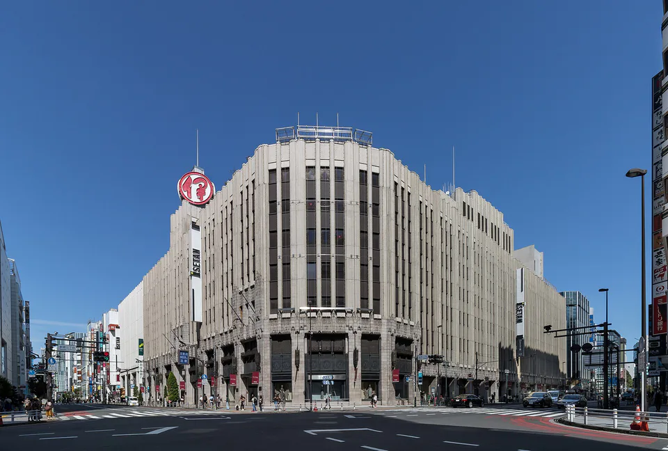 Japanese shopping district during the summer sale season