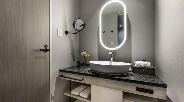 Centara Grand Hotel Osaka Family Room bathroom and vanity