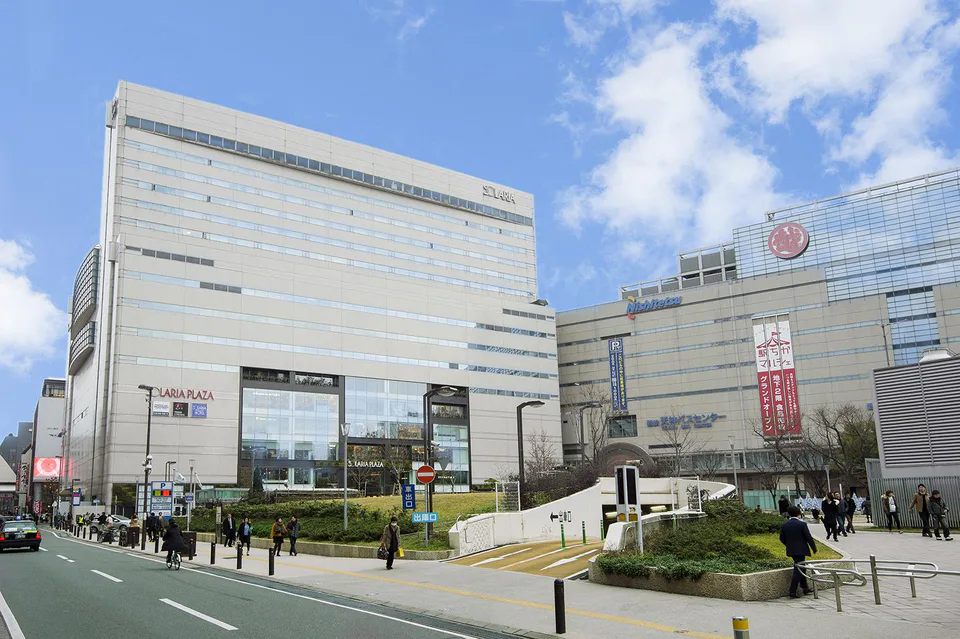 Solaria Plaza and Nishitetsu Tenjin complex in central Fukuoka