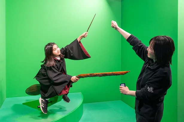 도쿄 해리포터 스튜디오 투어 Broom Experience 그린스크린 촬영