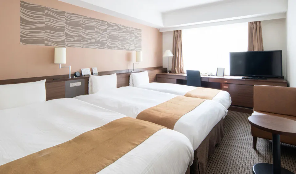 Vessel Inn Sapporo Nakajima Park twin guest room with two beds