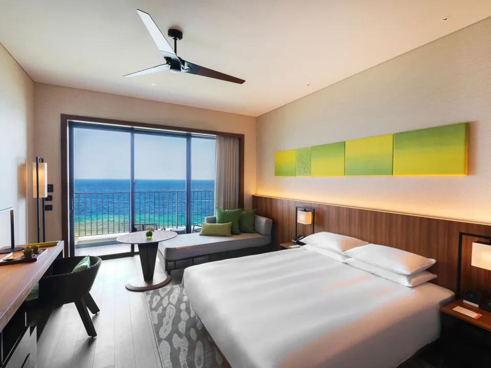Hyatt Regency Seragaki Island Okinawa oceanfront king guest room
