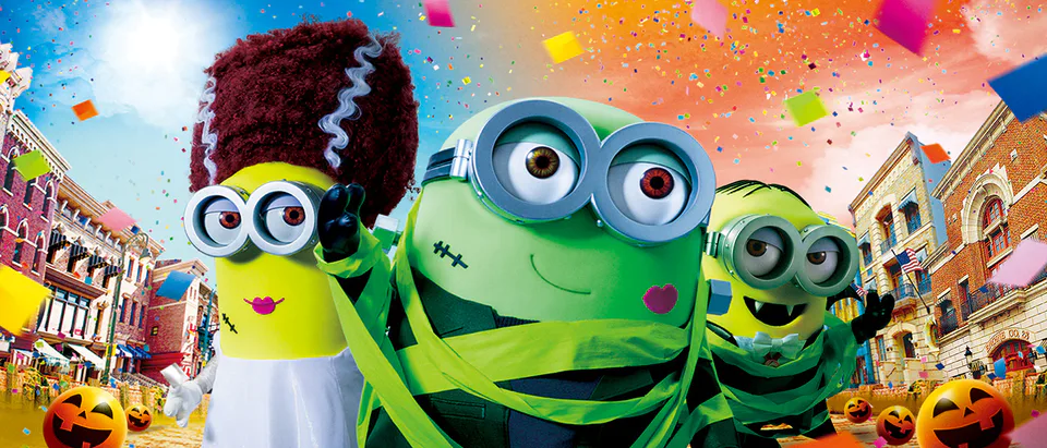 USJ Minion Monsters Greeting 2026 공식 가족 할로윈 주간 프로그램 비주얼