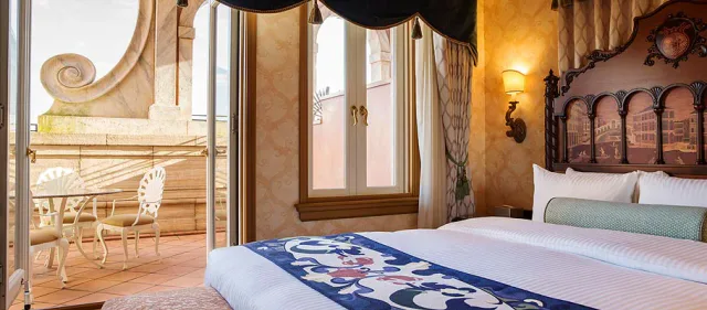 Tokyo DisneySea Hotel MiraCosta Terrace Room with double bed and sitting area