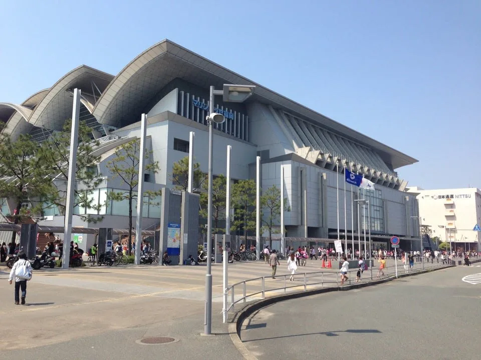 Marine Messe Fukuoka exterior for choosing Fukuoka concert hotels after a large event