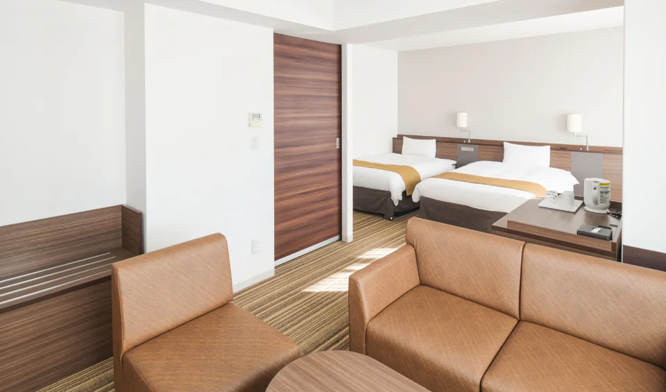 Vessel Inn Sapporo Nakajima Park的客房與床鋪空間