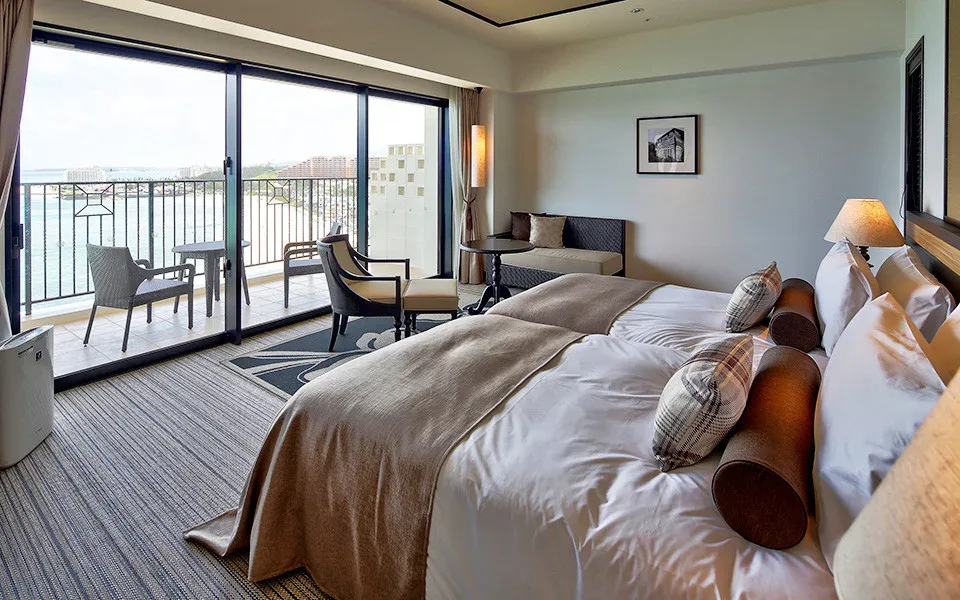 Hotel Monterey Okinawa Spa and Resort deluxe ocean-view twin room