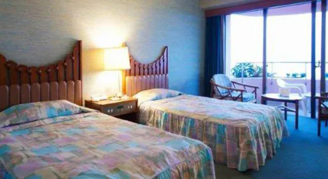 Ibusuki Iwasaki Hotel ocean-view standard twin room for an overnight stay in Ibusuki