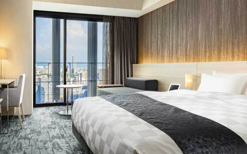Premium guest room at Hotel Royal Classic Osaka above Namba Station