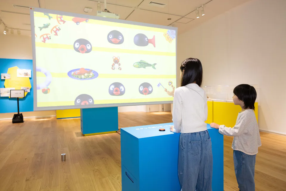 Interactive Pingu exhibition area with character displays