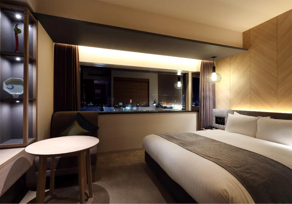 Chambre au Solaria Nishitetsu Hotel Fukuoka, une base pratique pour terminer la soirée à Tenjin