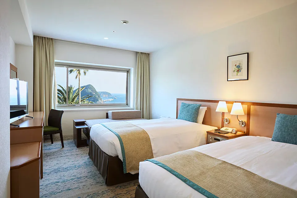 Ocean-view standard guest room at Shimoda Tokyu Hotel for a two-night southern Izu stay