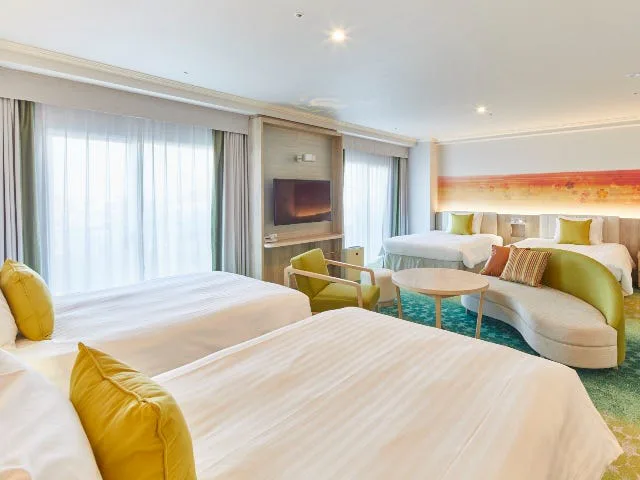 ห้องพักครอบครัวดีลักซ์ Grand Nikko Nikko พร้อมเตียงคงที่กว้างขึ้น 4 เตียง