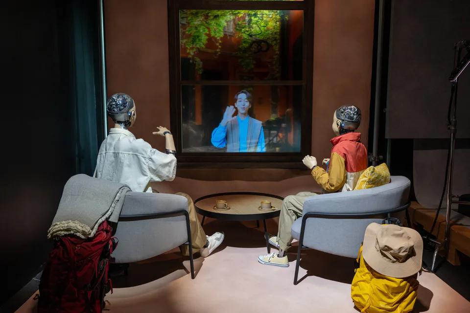 Large-screen android theatre inside FUTURE OF LIFE+ at MoN Takanawa, ©FUTURE OF LIFE