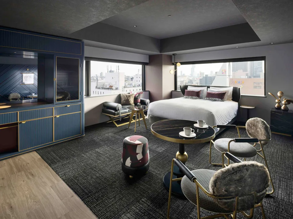 Chambre du Mercure Tokyu Stay Osaka Namba, où certaines catégories disposent d’un lave-linge