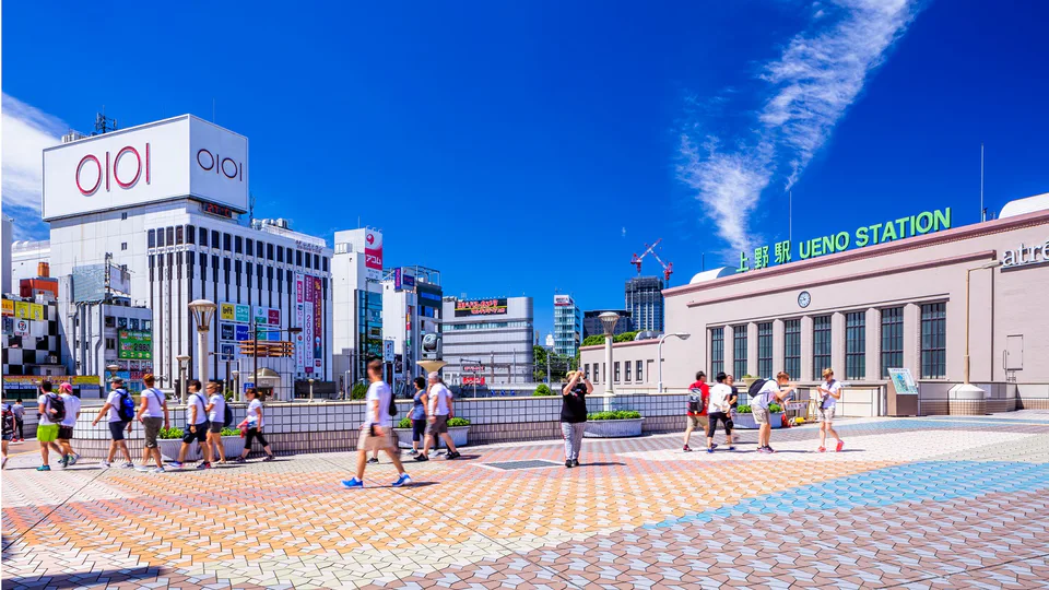 Ueno in Tokyo, where luggage storage can be more logical than Tokyo Station when your final route continues toward Narita Airport