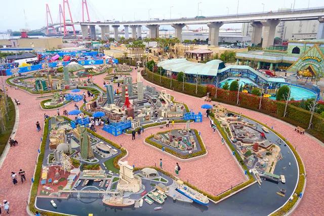 LEGOLAND Japan Miniland viewed from above, a section that can quietly consume more family time than a rides-only plan expects