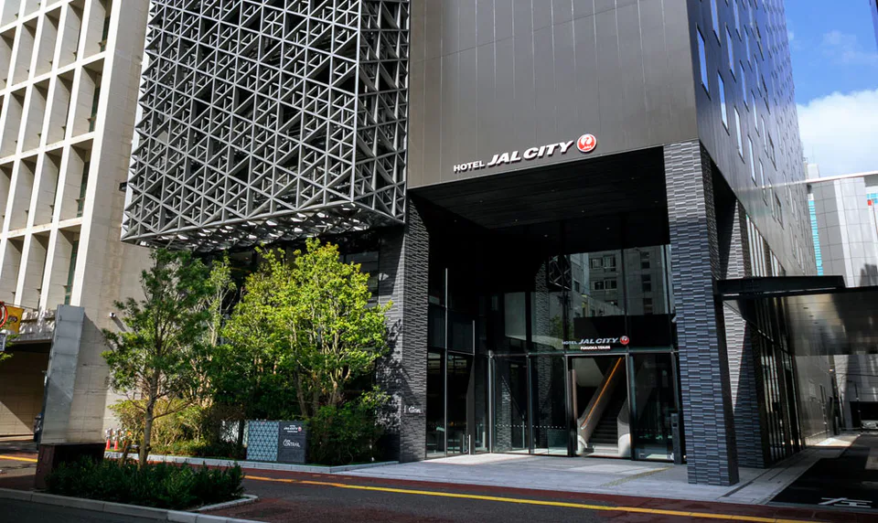 Hotel JAL City Fukuoka Tenjin 外觀與福岡市中心自駕住宿位置